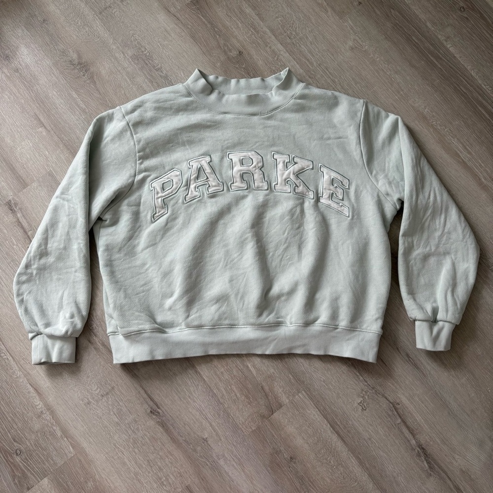PARKE light blue mock neck crewneck - Picture 5 of 6